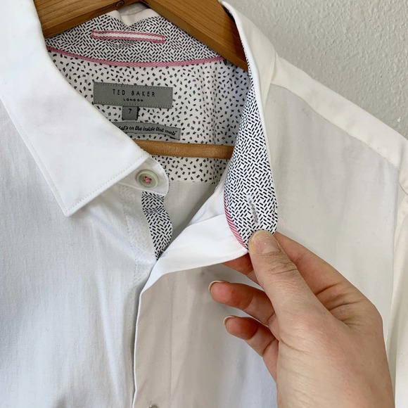 Ted Baker London Crazee White Button Down Shirt 7 - Picture 8 of 15
